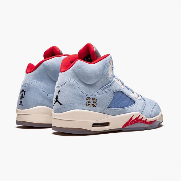 Kjøp  Jordan 5 Retro Trophy Room Ice Blue Dame/Herre Ice Blå/University Rød-Sail-M CI1899 400 Sneakers