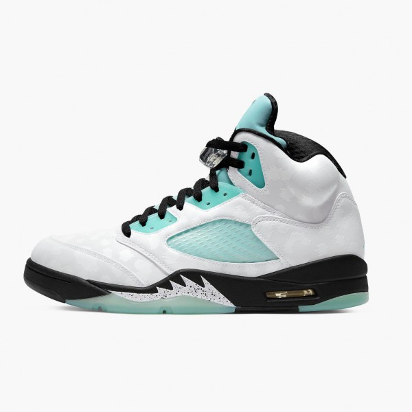 Jordan Retro 5 "Island Green" Dame/Herre Hvit/Svart-Hvit-Island Grønn CN2932 100 