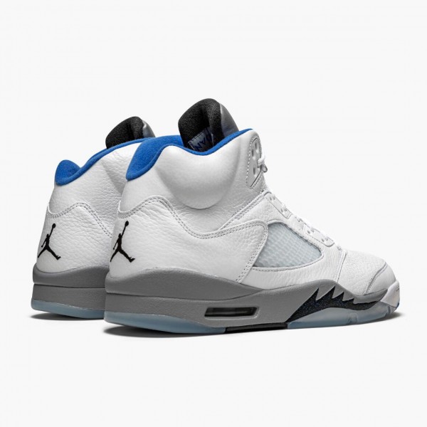 Rød  Jordan 5 Retro White Stealth DD0587 140 Hvit/Stealth-Svart-Hyper Roya Herre Sko