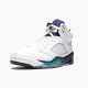 Brun  Jordan 5 Retro Grape Hvit/New Emerald-Grp Ice-Blk Herre 136027 108 Sneakers