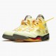 Brun  OFF-WHITE x Jordan 5 Retro Sail Herre Sail/Fire Rød-Muslin-Svart DH8565 100 Sneakers