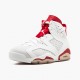 Het  Jordan Retro 6 Alternate Dame/Herre 384664 113 Hvit/Gym Rød-Pure Platine Svart Sko