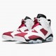 Billig  Jordan Retro 6 Carmine Dame/Herre 384664 160 Hvit/Carmine-Svart Svart Sneakers