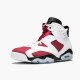 Billig  Jordan Retro 6 Carmine Dame/Herre 384664 160 Hvit/Carmine-Svart Svart Sneakers