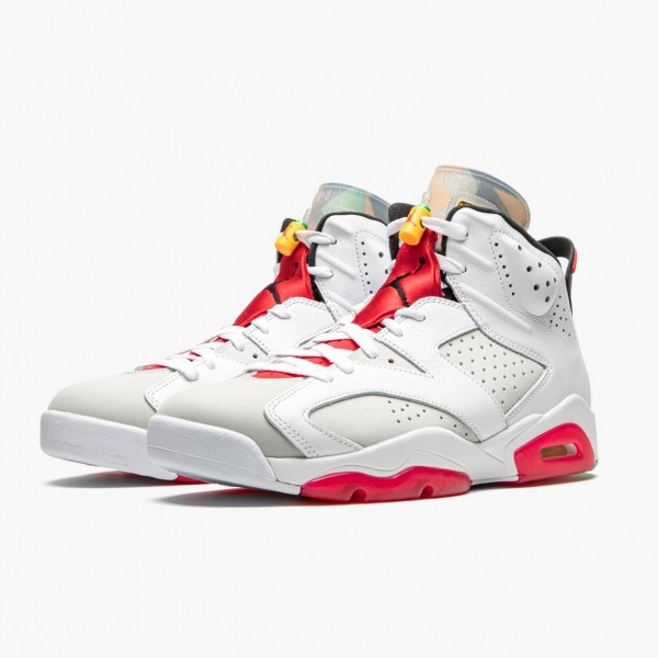 Jordan 6 Retro "Hare" CT8529 062 Neutral Grå/Hvit-True Rød-Bl Dame/Herre 