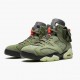 Rød  Travis Scott x Jordan 6 Retro Olive Dame/Herre CN1084 200 Medium Oliven/Svart-Sail/Univer Svart Sneakers